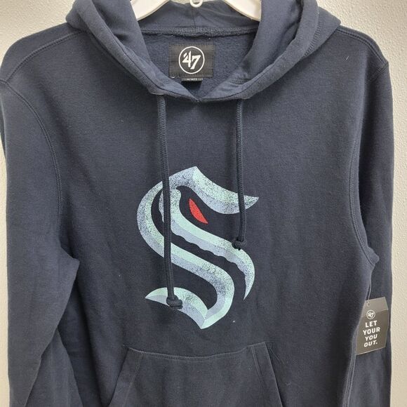Mens 47’ brand Seattle Kraken Imprint Hoodie Small NWT NHL - Picture 3 of 5